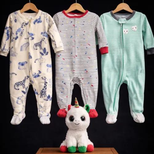 Premium 3-Piece Baby Romper Set (18 Months) with Ty Unicorn Plush - Product Image