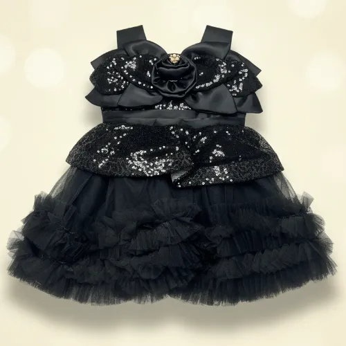 Midnight Princess Baby Party Frock - Product Image