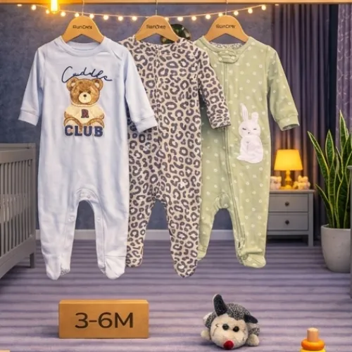 Baby Rompers & Sleepsuit Set with Plush Hedgehog Soft Toy  - Product Image