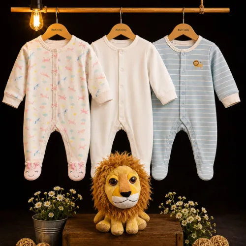 Baby Sleepsuit Set with Lion  - Product Image