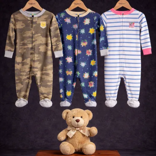 Rompers Set For Baby Girls (18 Months) with Dog Soft Toy - Product Image