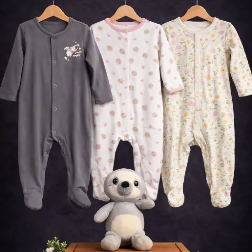 3-Piece Baby Girls Sleep & Play Set (18-24 Months) with Sloth Plush - Product Image