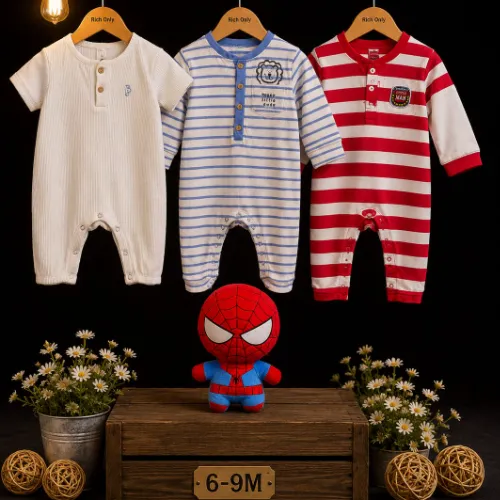 Spider Hero Baby Rompers Set - Product Image