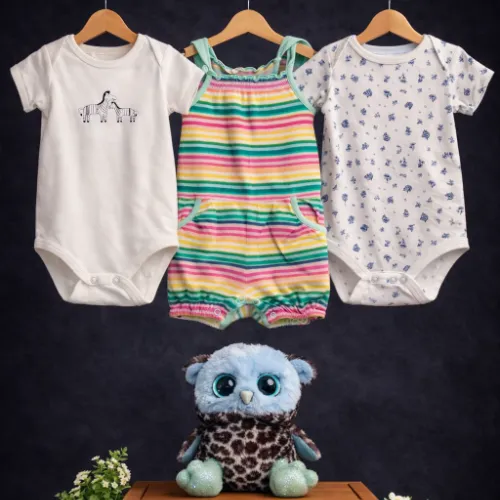 3-Piece Baby Girls Rainbow Adventure Set (18-24 Months) with Wiser the Owl - Product Image